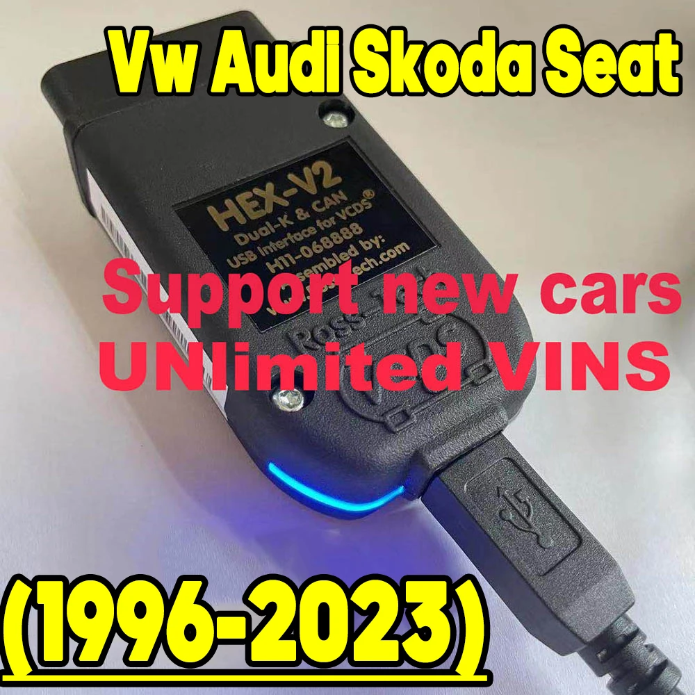 

Multilingual Upgrade 23.3.1 VAG COM HEX V2 VAGCOM USB Interface FOR VW AUDI Skoda Seat Autocom Unlimited VINs Diagnostic Cable