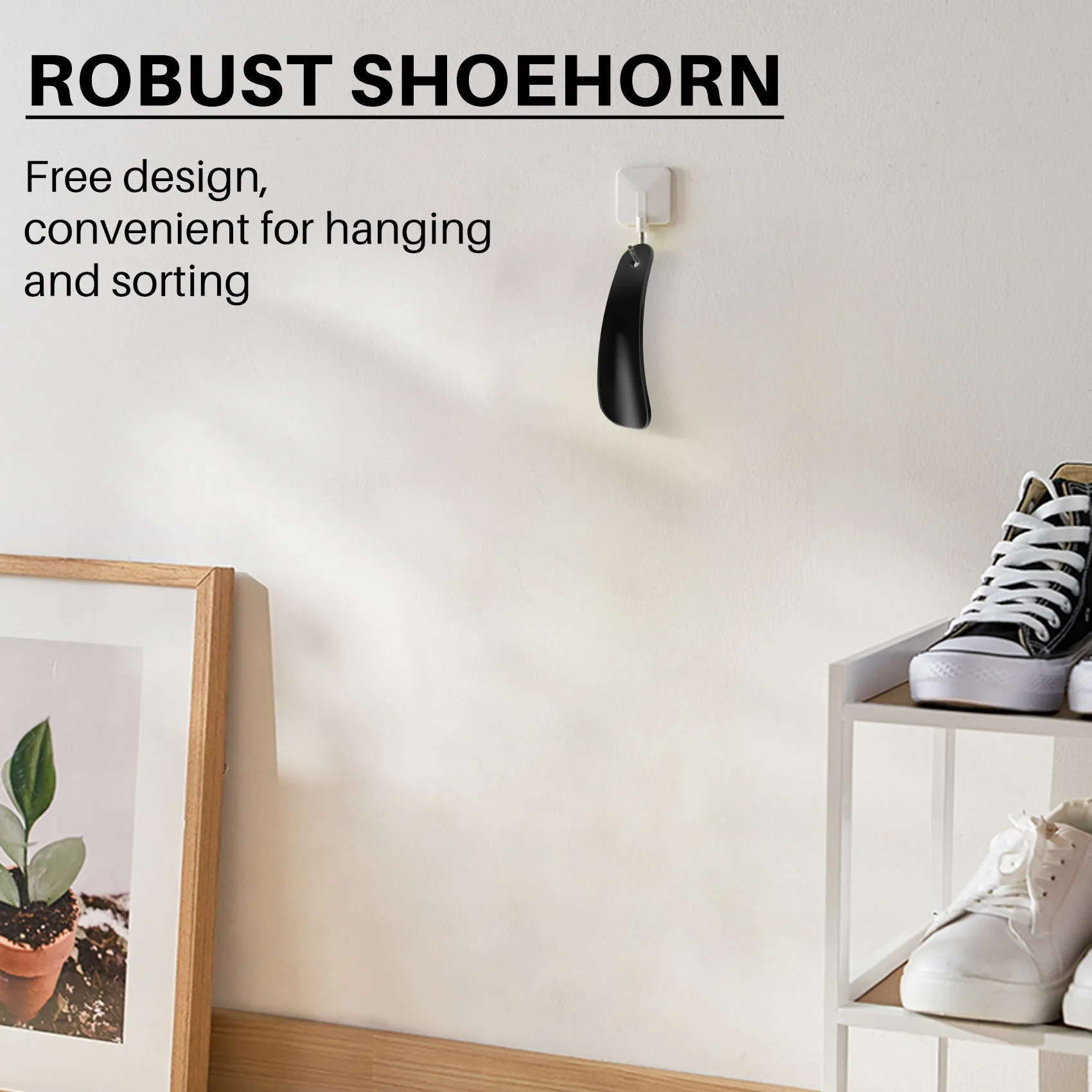 4 7 дюймовый пластиковый подъемник для обуви гибкий прочный черный