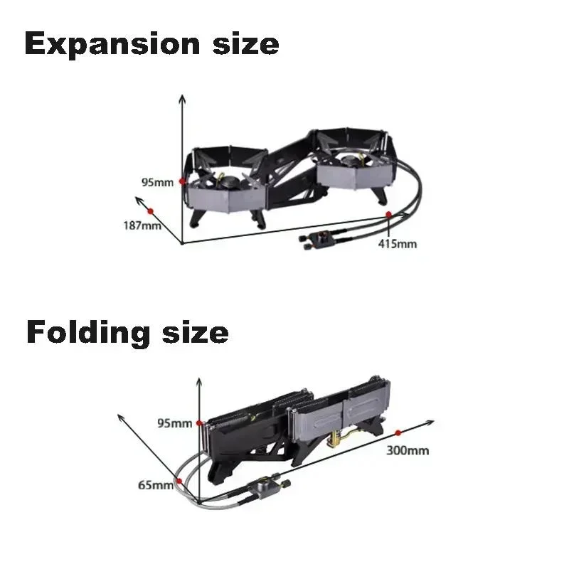 BRS-32 Сверхлегкая плита с двойной головкой для путешествий на открытом воздухе