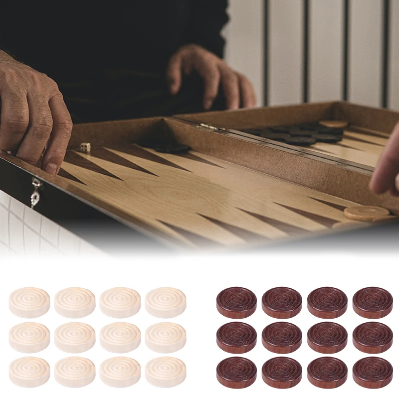 24 шт./компл. деревянные круглые шашки аксессуары для нарды крупные шахматы