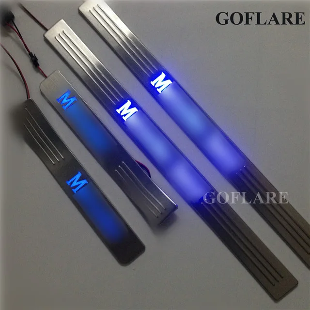 

Автомобильные аксессуары для Mercedes Benz AMG GLK C-Class W204 S204 X204, светодиодная накладка на порог, защита порогов, крышка педали приветствия