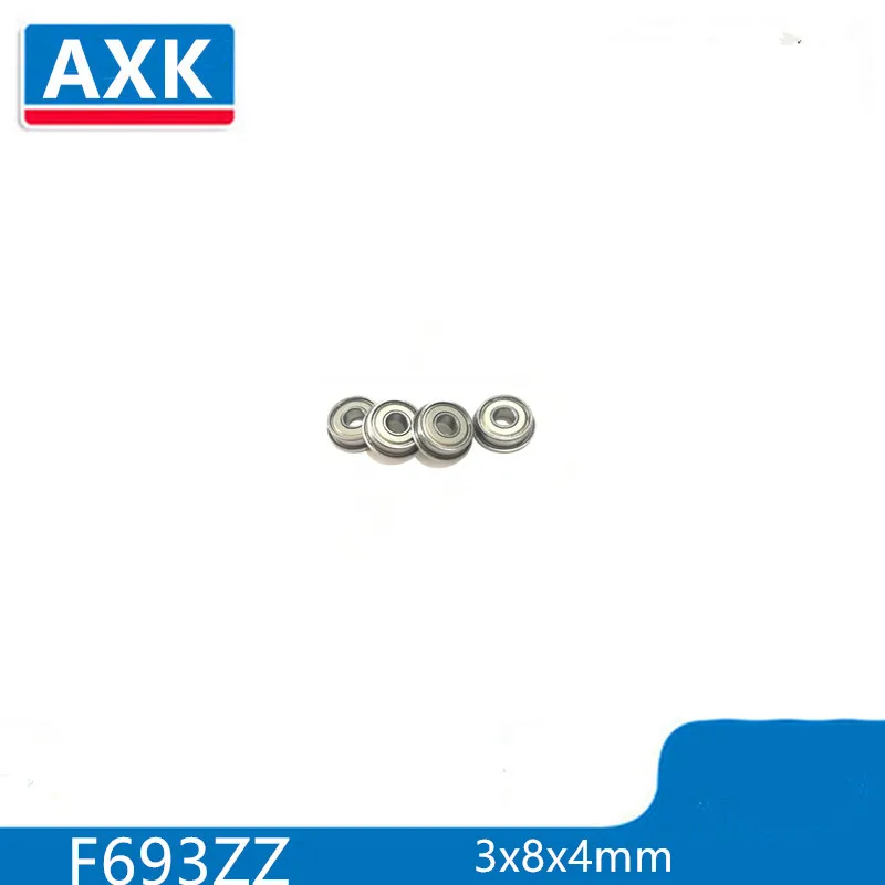 Axk 30pcs/lot F693zz F693 Zz 3x8x4mm Flange Bearing Deep Groove Ball Bearing Mini Ball Bearing Brand New