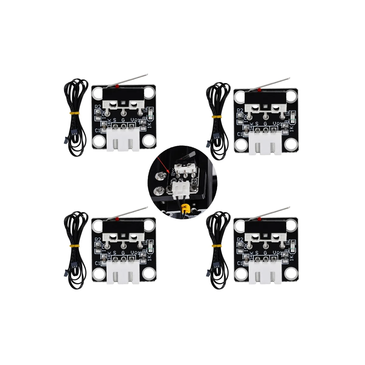 

4Sets XYZ Axis Mini Limit Switch Mechanical Switch End Stop 3Pin 3D Printer Parts for Creality CR10 CR10S Ender3