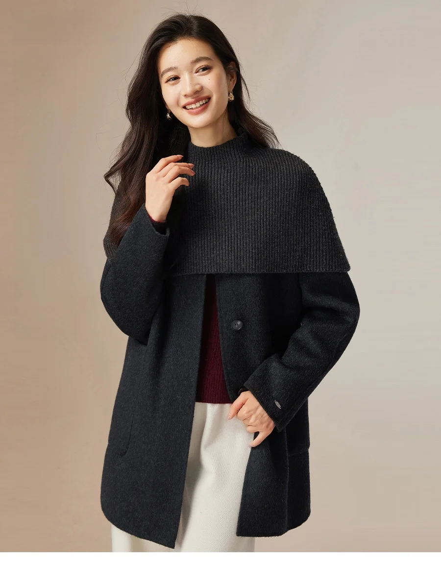 Двусторонний дафлкот Longvenstein облегающий талию женская зимняя новинка 2024