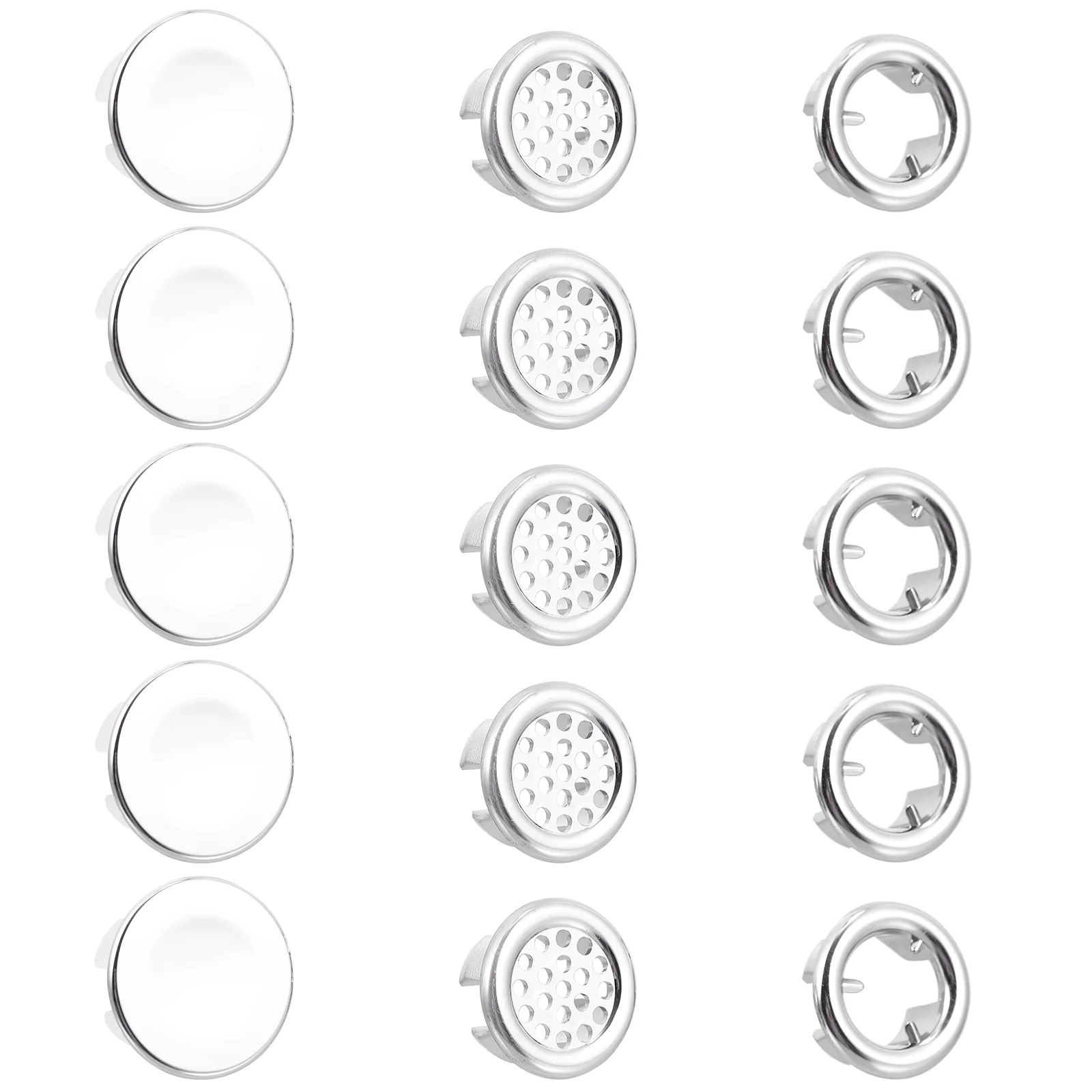 

15pcs Wash Basin Overflow Ring Accessories Reliable Bath Sink Overflow Covers