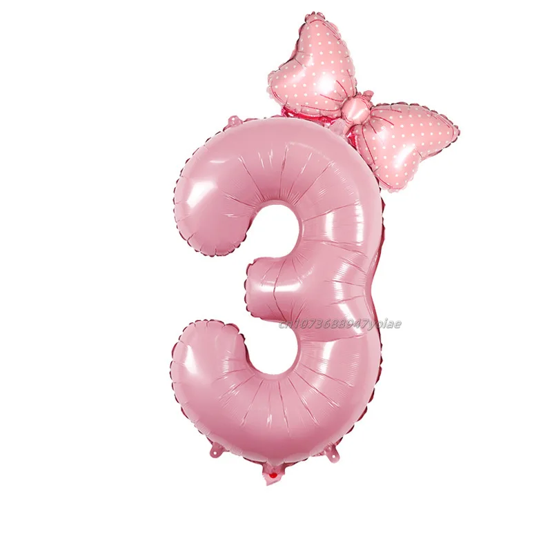 MOONBIFFY Розовые воздушные шары номер 32 дюйма