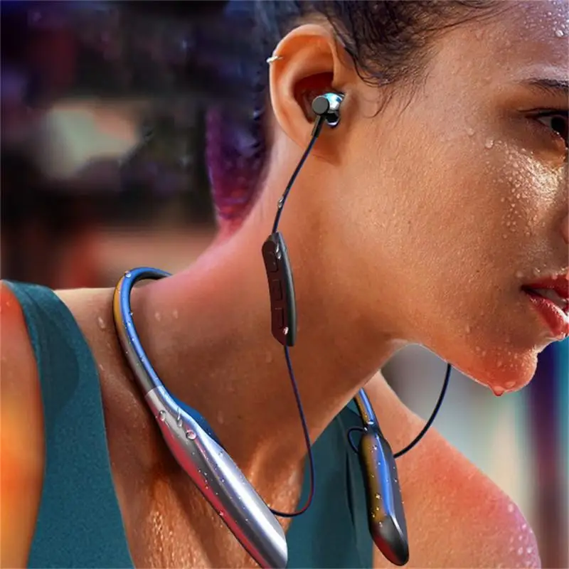 Stereo Sports Ear Headphones Ergonomic Gaming Earbuds Neck-mounted Earphones Long Standby Wireless Headset enlarge