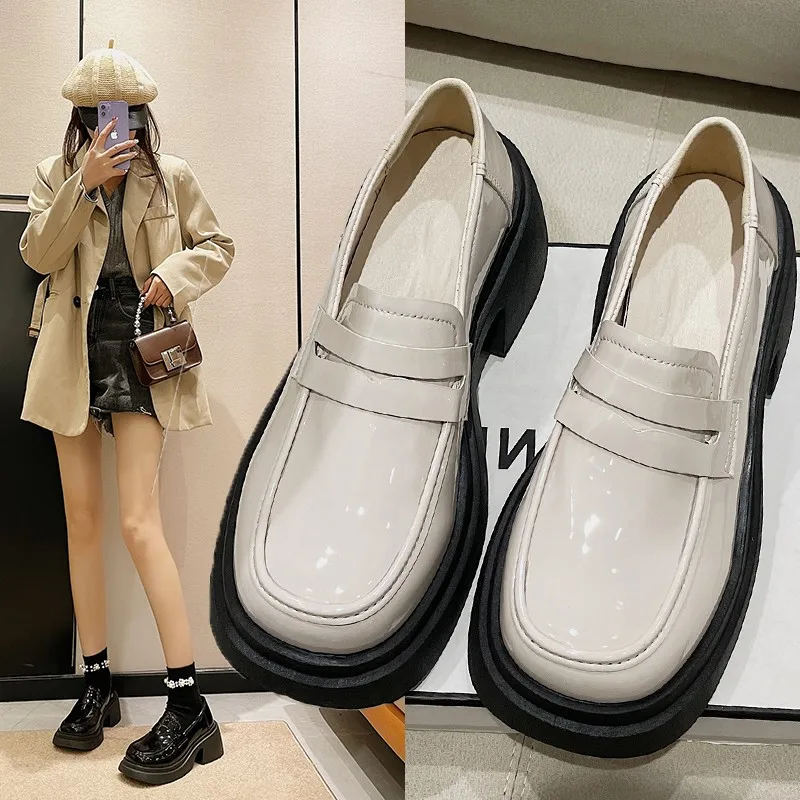 

Lolita gothic shoes platforms Mary Jane Shoes Girls Japanese School Jk Uniform Accessories Lolita Shoes College Platform Shoes