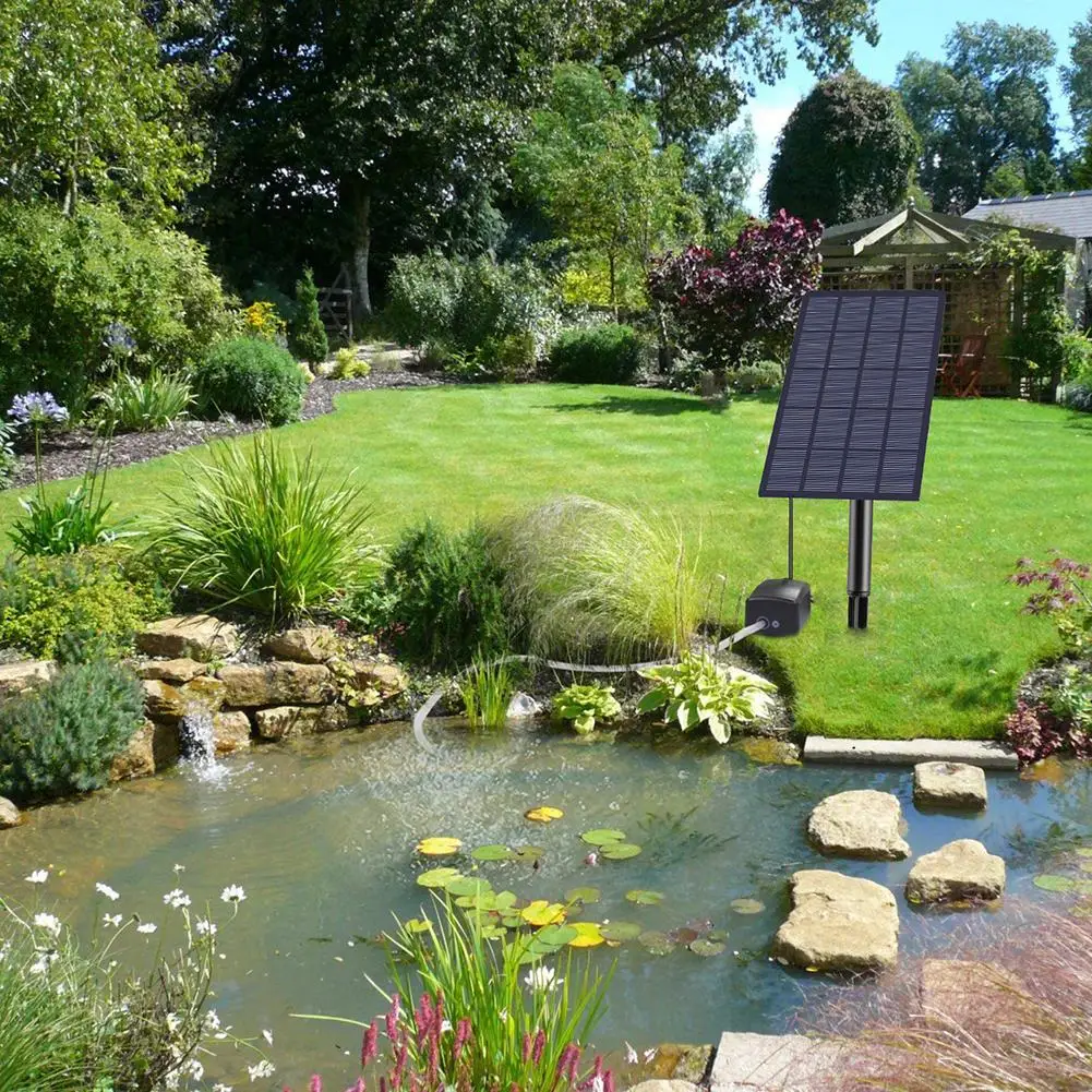 

Universal Household Oxygen Pump Solar Powered Low Noise Air Fountain Pump For Outdoor Pool Pond Fish Tank Aquarium Accessories