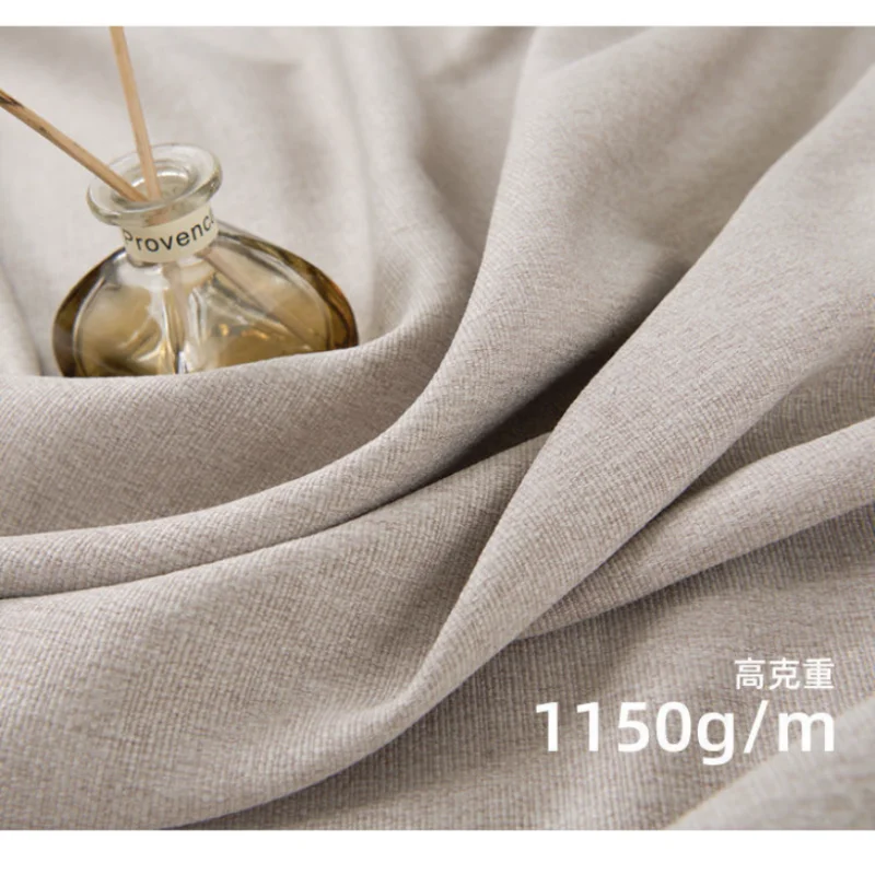 

European Luxury Curtains for Living Room Bedroom Cotton Hemp Thickening Blackout Coral Hemp Cnrtain Insulation Curtain Custom