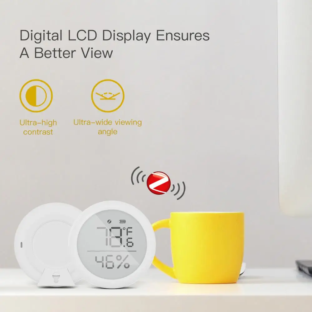 

Zigbee Thermometer Lcd Display Indoor Hygrometer Remote Control Mini Temperature Humidity Sensor Smart Home Tuya