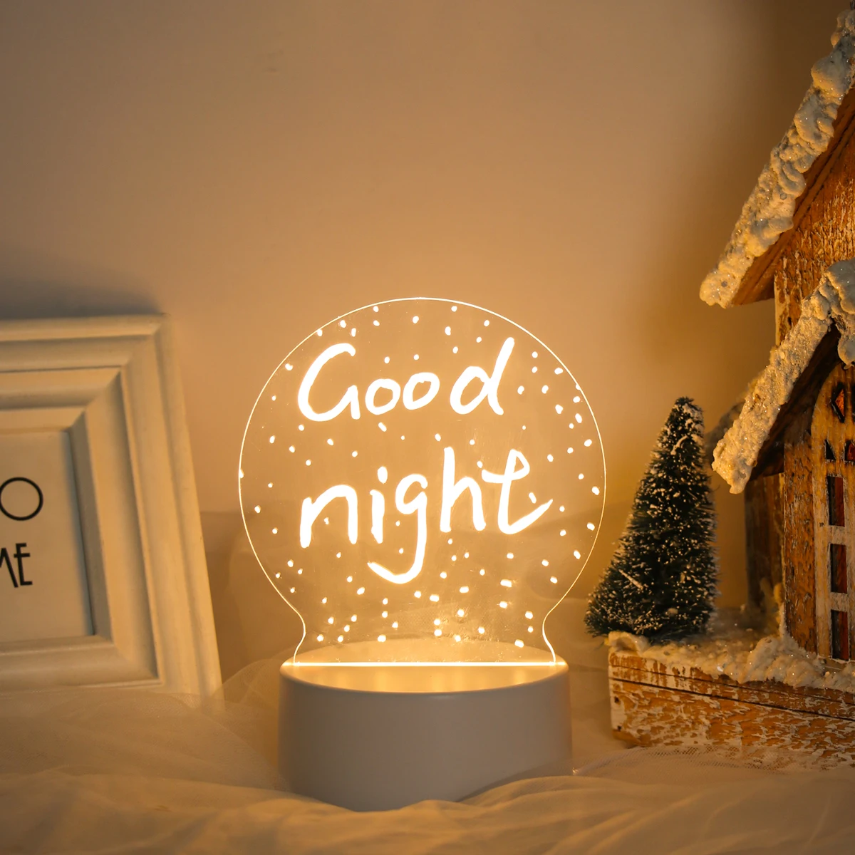 

USBMessage Board Holiday Light With Pen Creative Led Night Light Christmas Decoration Wedding Valentine's Day Gift Birthday Lamp