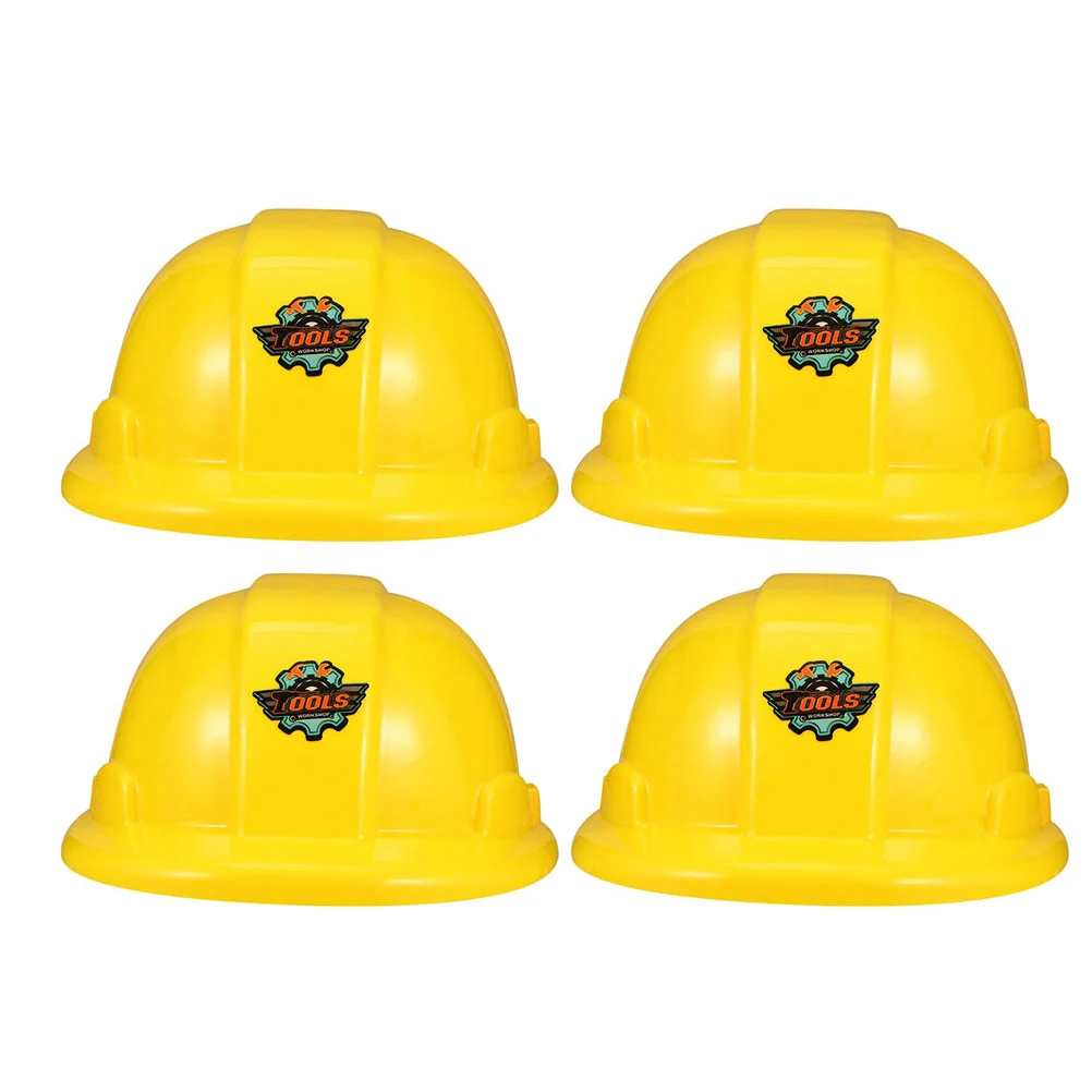 

4 Pcs Children Toys Construction Hat Construction Worker Kids Party Hats Construction Toy Construction Party Hat