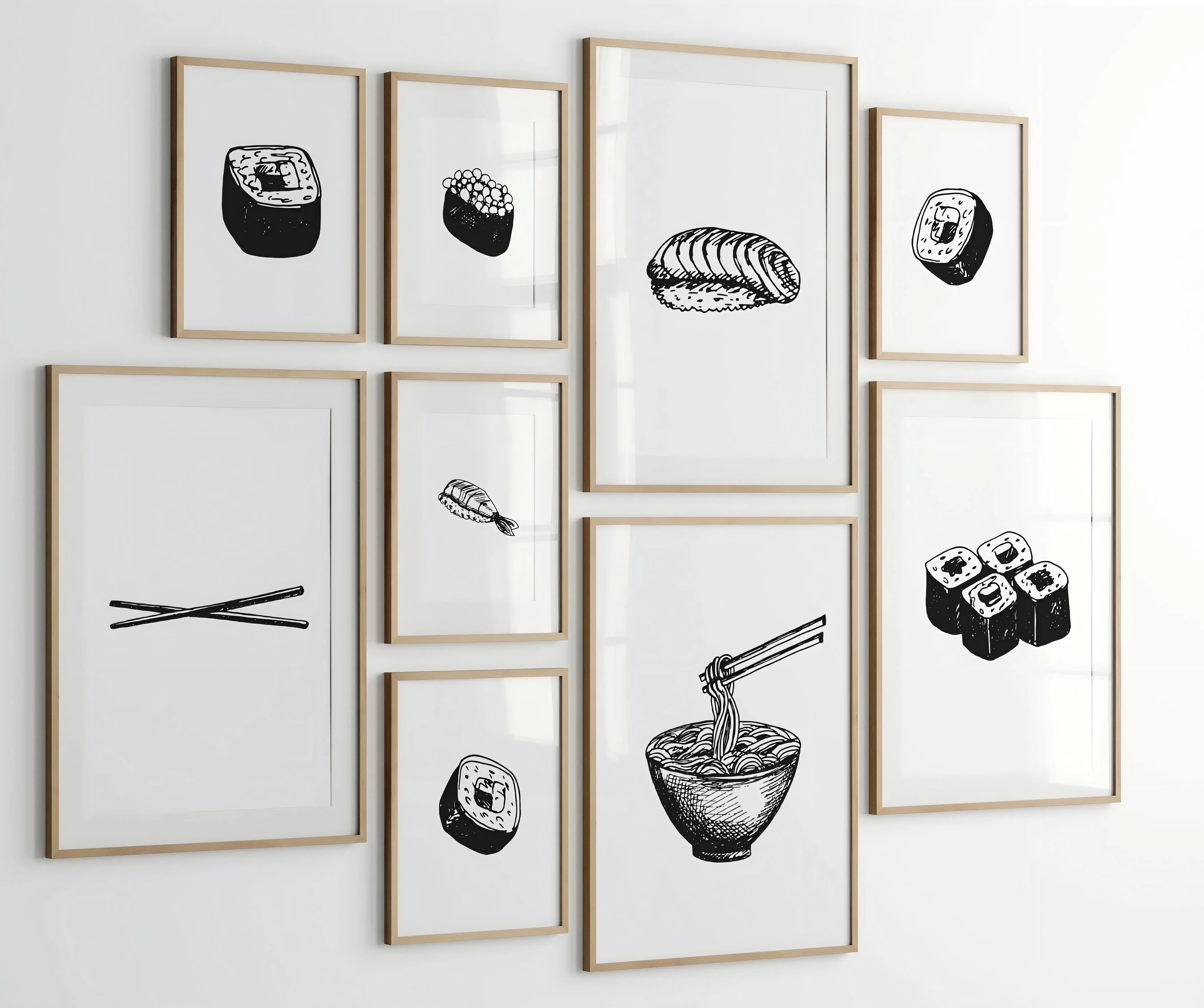 Плакат &quotСуши Рамен&quot на холсте