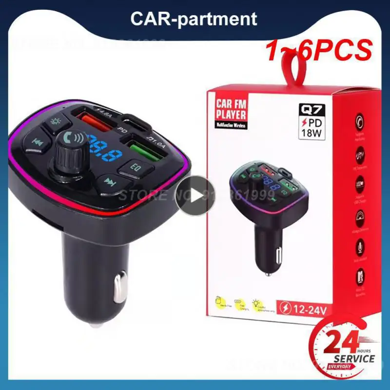 

Автомобильный прикуриватель, FM-трансмиттер, аудиоплеер, Bluetooth, с цветным подсветкой, mp3-плеер, двойной USB, 5 В, 3,1 А, быстрая зарядка, 1 ~ 6 шт.