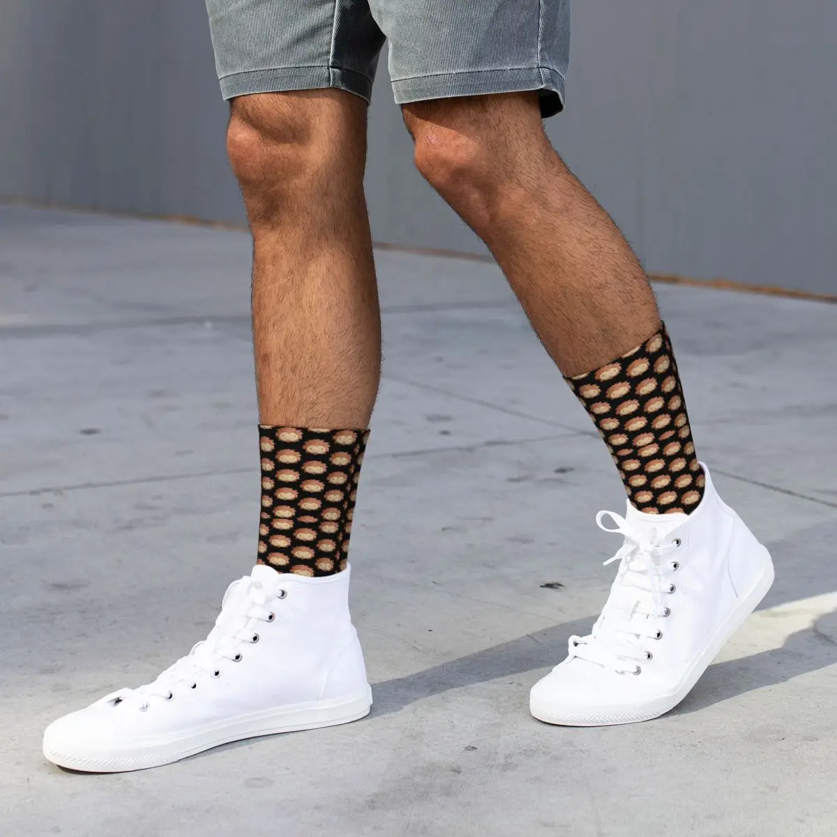 Спортивные носки со средней посадкой снежные с большой головой