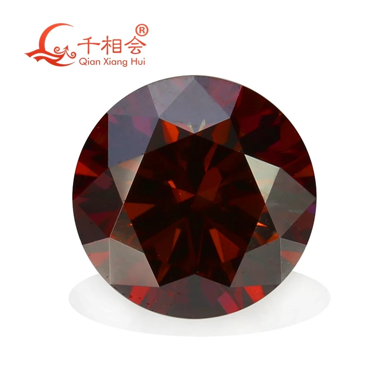 

cheapest 5mm to 10mm dark garnet red color Round Brilliant cut moissanite loose gem stone