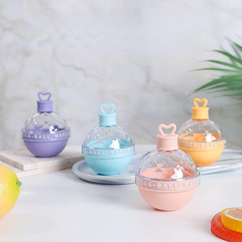

Whiskey Macaron Color Series Silicone Light Bulb Shape Round Ice Ball Mold Maker Ice Spherical Frozen Ice Cube