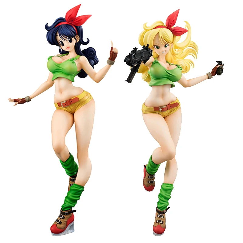 

Anime Dragon Ball Z Ranchi Gold Hair Figure Lunch Launch PVC Action Figurine Beautiful Girl Model Toy 19cm