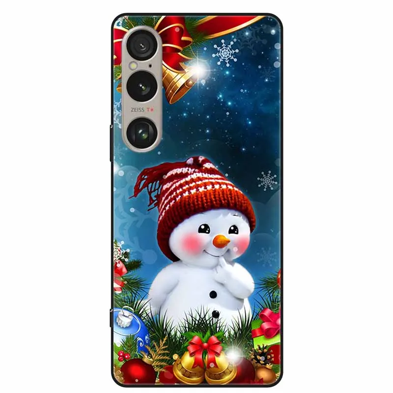 Рождественские чехлы для телефонов Sony Xperia 10 V 5G мягкий силиконовый чехол IV Xperia10 II