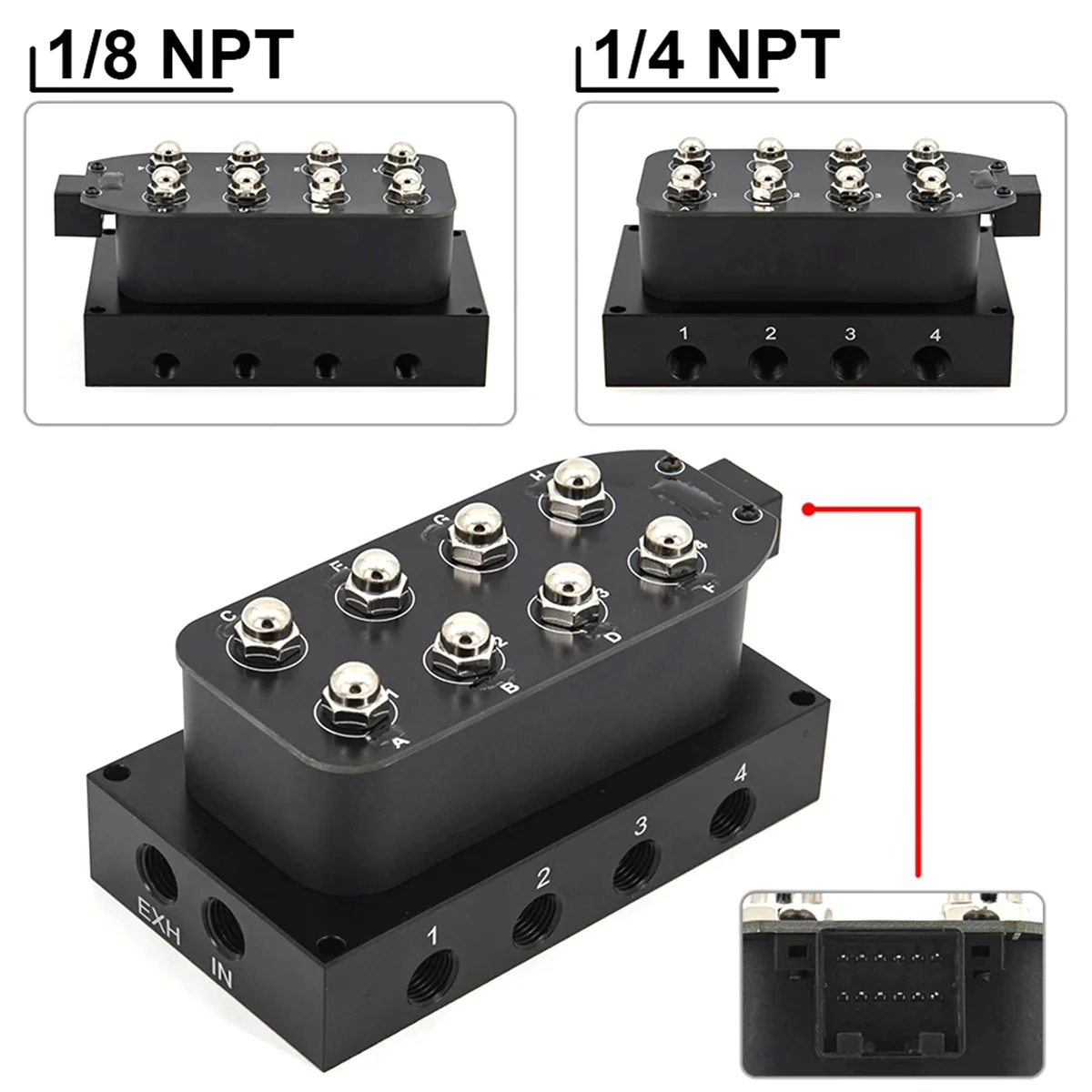 Электромагнитный клапан коллектора подвески Air Ride 1/4 1/8 дюйма NPT Быстрое