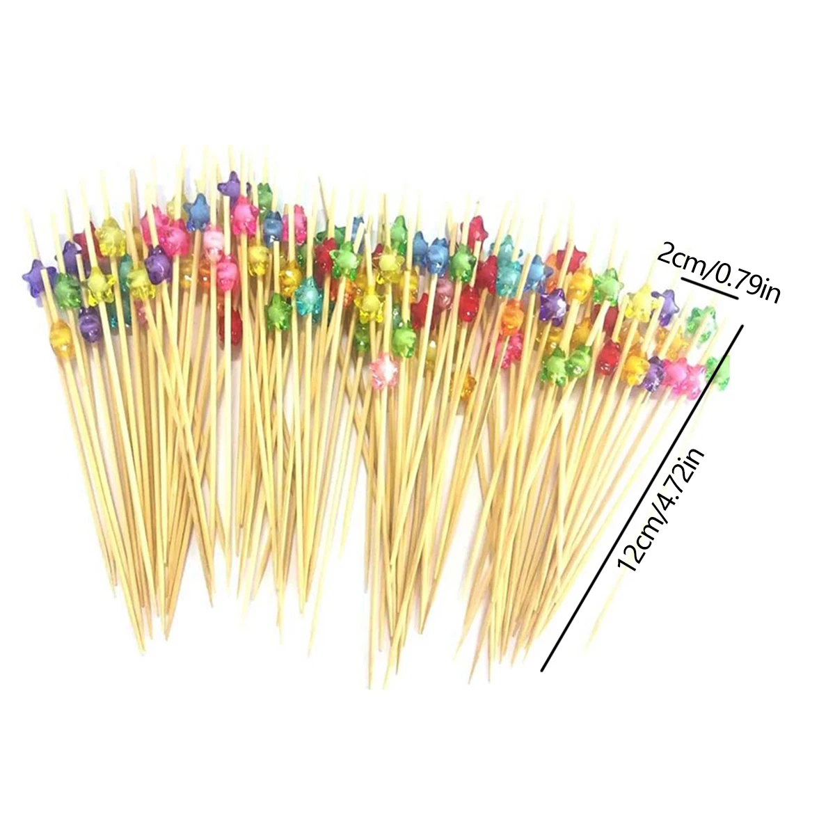 100 шт. бамбуковые коктейльные палочки фруктовый фламинго для коктейлей закусок