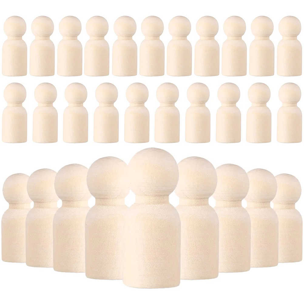 

Peg Wooden People Unfinished Figures Crafts Wood Bodies Toy Unpainted Figure Family Graffiti Angel Decorative Easter Diy Bodiesd