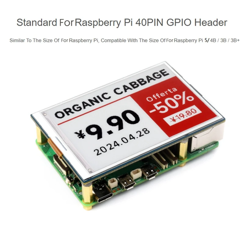 Шляпа для электронной бумаги 3 52 дюйма 360 X 240 интерфейс SPI идеально подходит