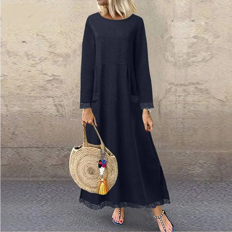 

2022 autumn new maternity fleece dress Black
