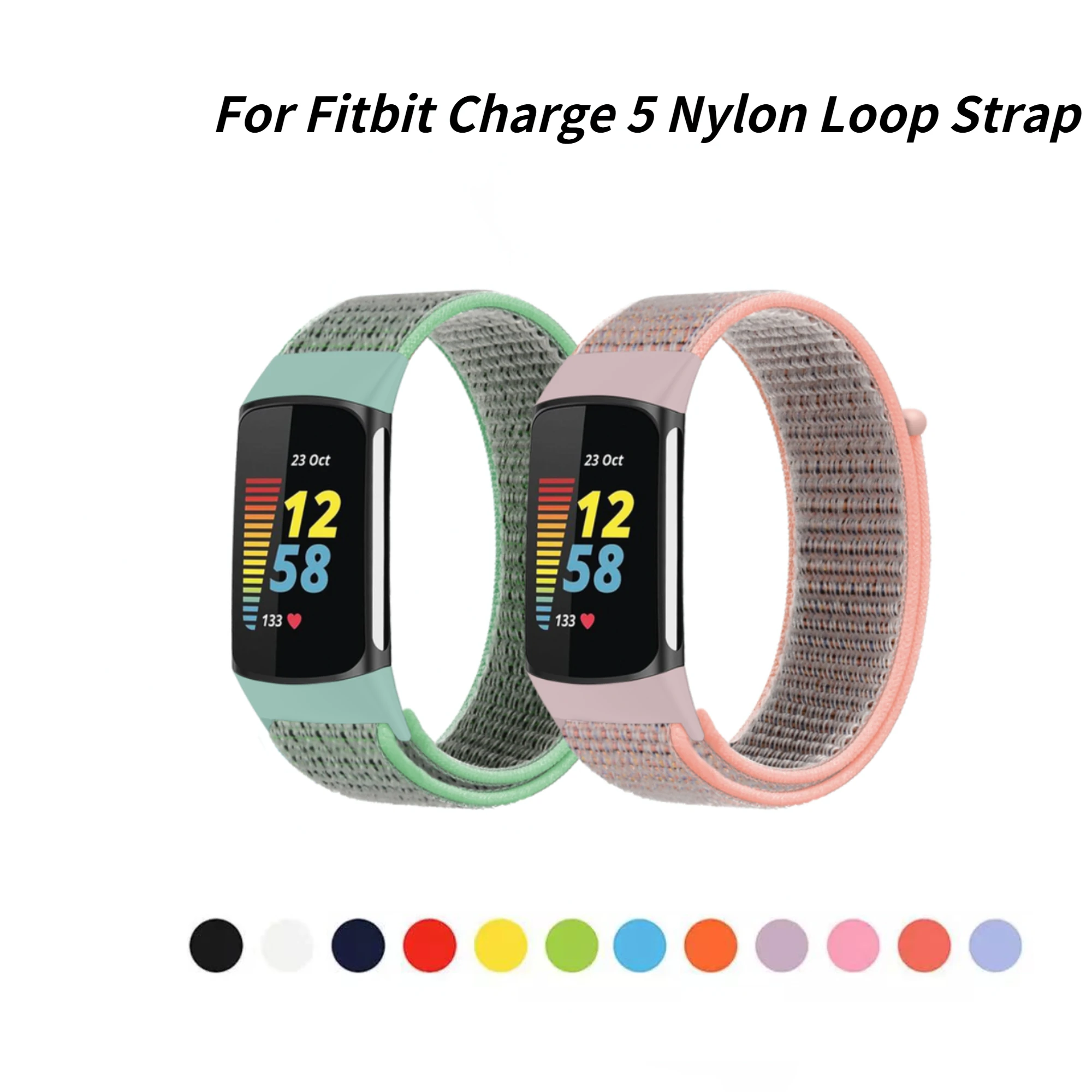 

Nylon Loop Strap For Fitbit Charge 5 Sports Comfortable Bracelet fabric Wristband For Fitbit Charge 5 Band Breathable Correa
