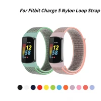 nylon loop strap for fitbit charge 5 sports comfortable bracelet fabric wristband for fitbit charge 5 band breathable correa