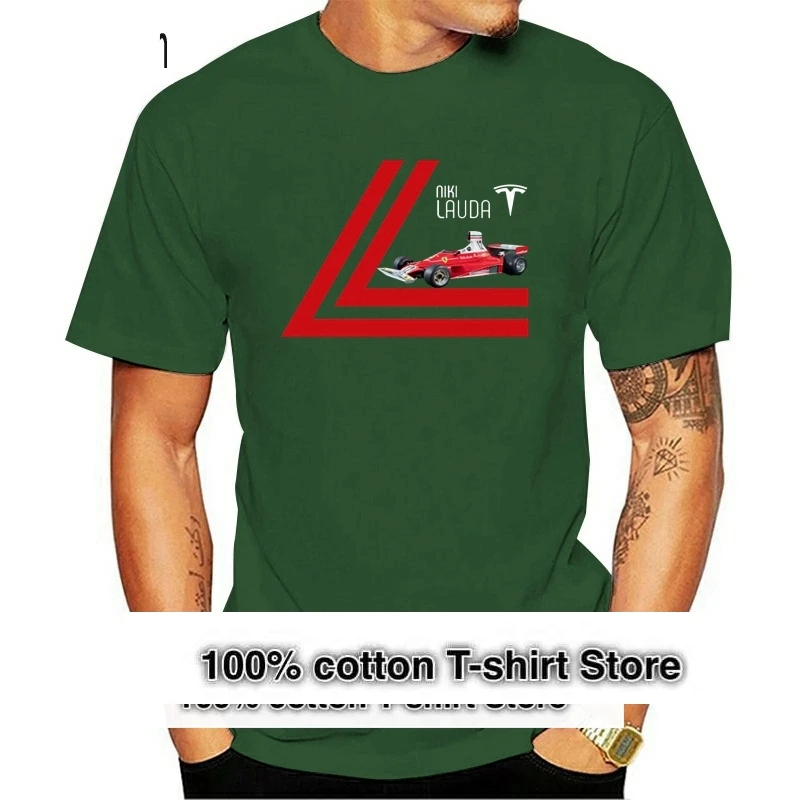 

Niki Lauda 1975 Logo Classic Car T-Shirt 2019 Vintage Tee Men Black S-3Xl Customize Tee Shirt