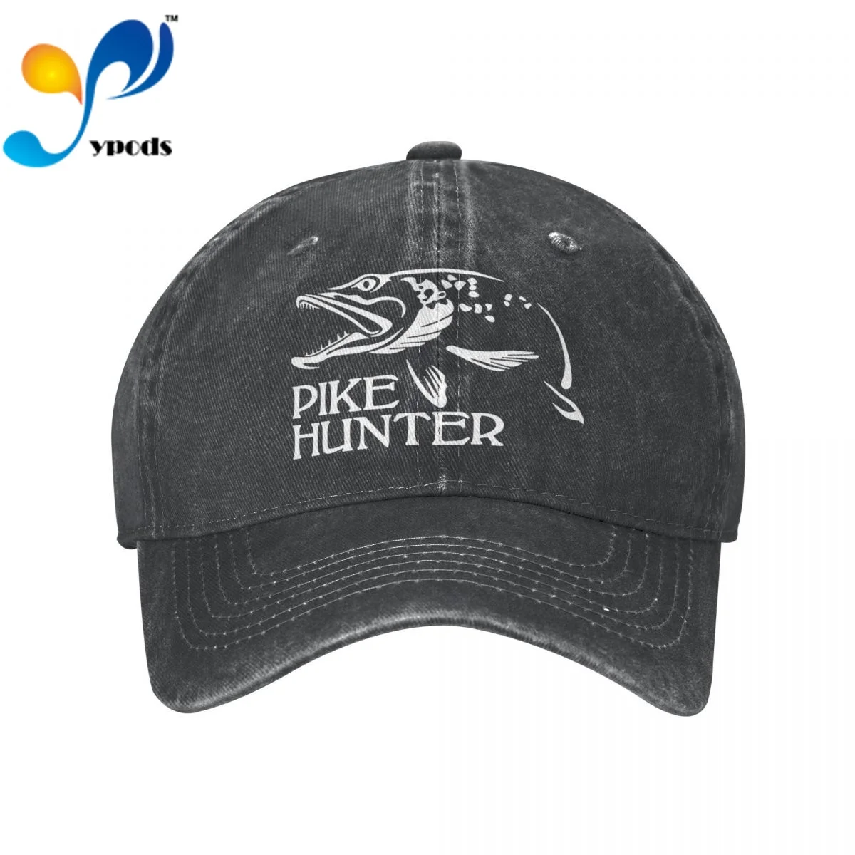 

Pike Hunter Denim Baseball cap Snapback Hats Autumn Summer Hat for Men Women Caps Casquette hats
