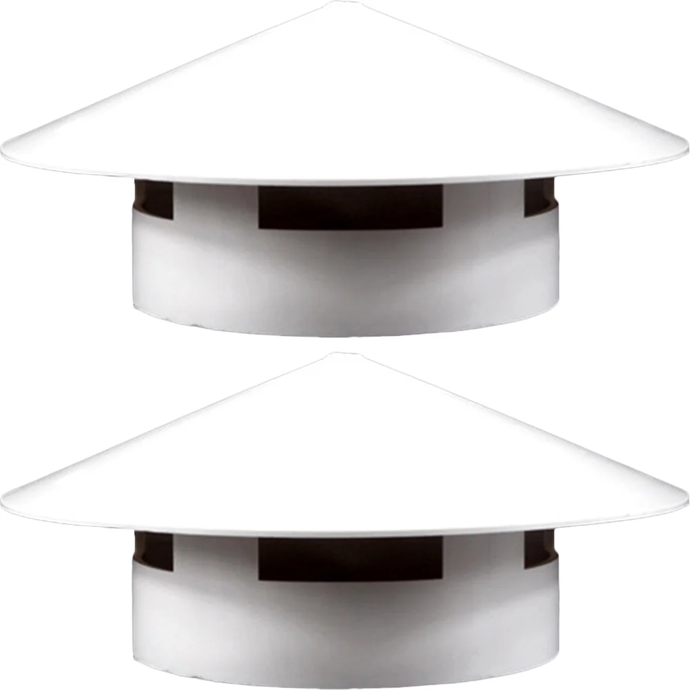 

2pcs Tube Cover Chimney Rainproof Cover Chimney Protector Cover Roof Vent Rain Cover Chimney Cover Accessory