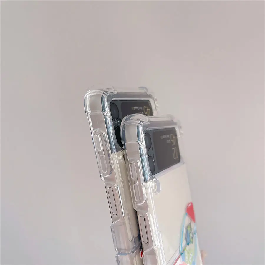 Мягкий силиконовый прозрачный чехол для телефона с зажимом в виде куклы