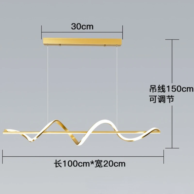 

Оригинальные осветительные приборы, волнистая линия, барная люстра, светодиодный скандинавский светильник, креативная Минималистичная ху...