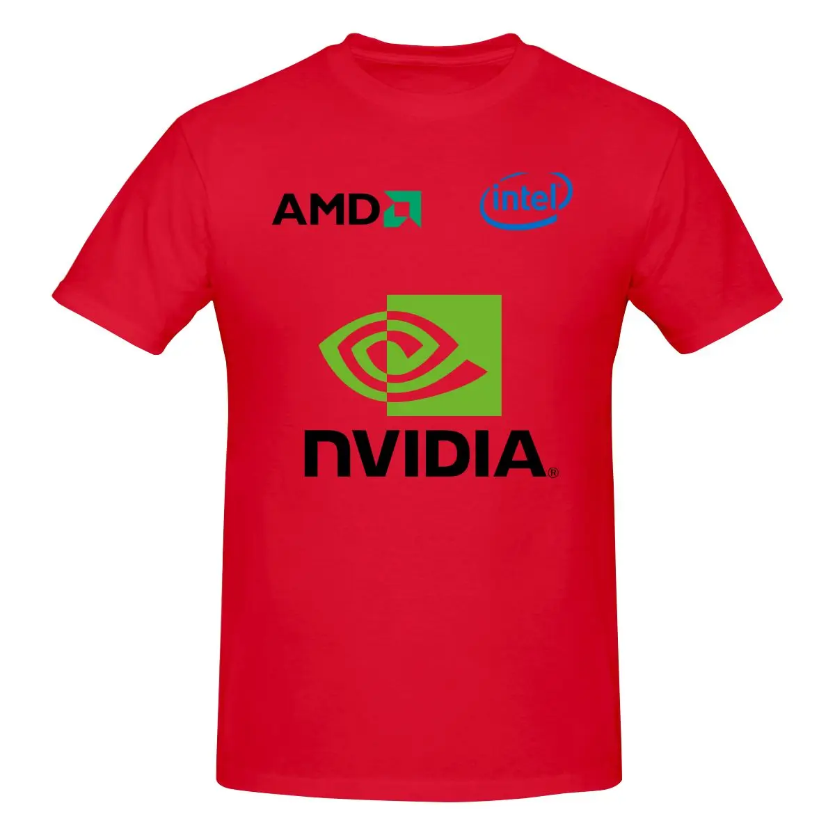 Универсальная футболка с логотипом Amd Intel Nvidia