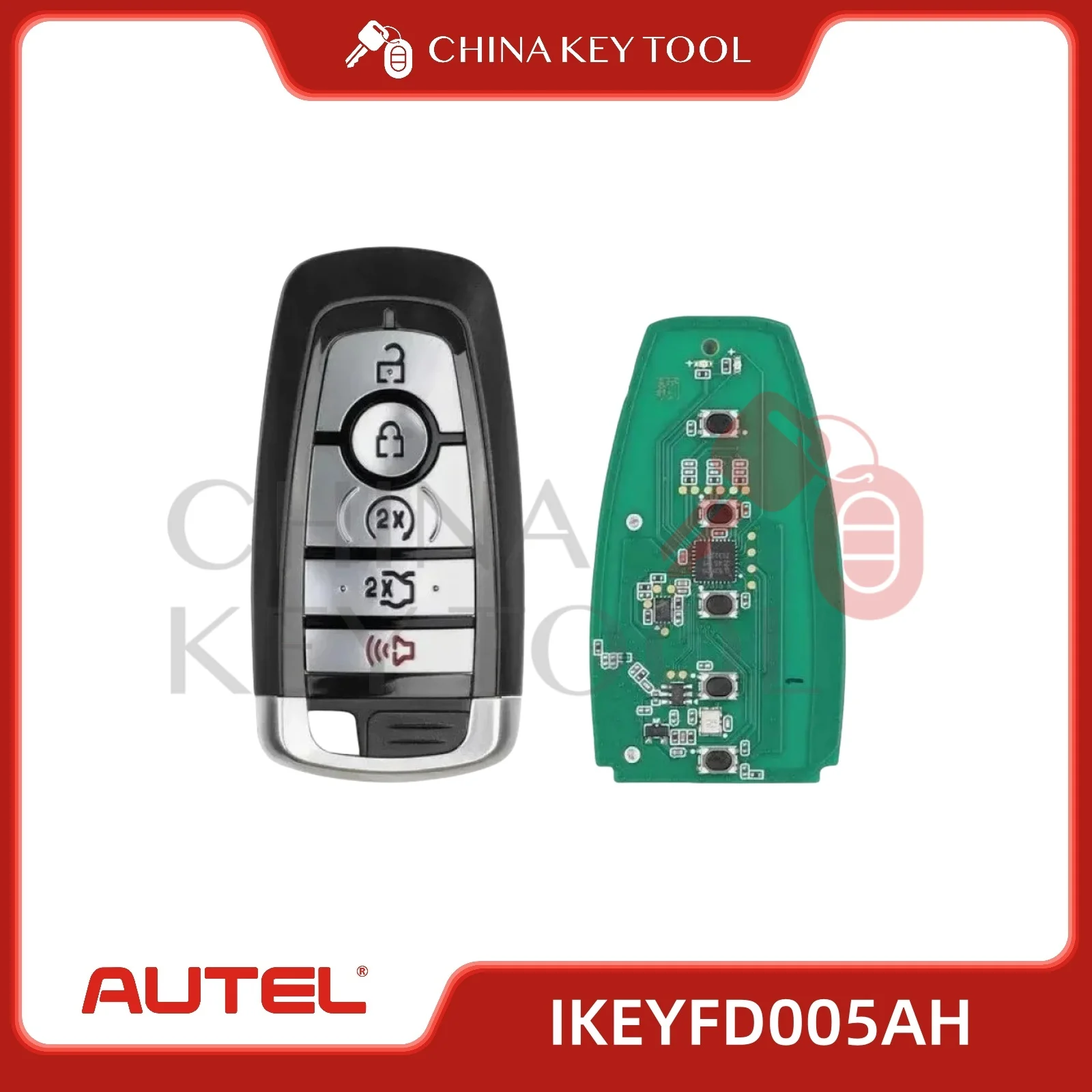 

1 шт. AUTEL IKEY FD005AH универсальный смарт-ключ IKEYFD005AH 5 кнопок 868/902 МГц для смарт-ключа Autel для KM100 IM508 IM608 KM100E