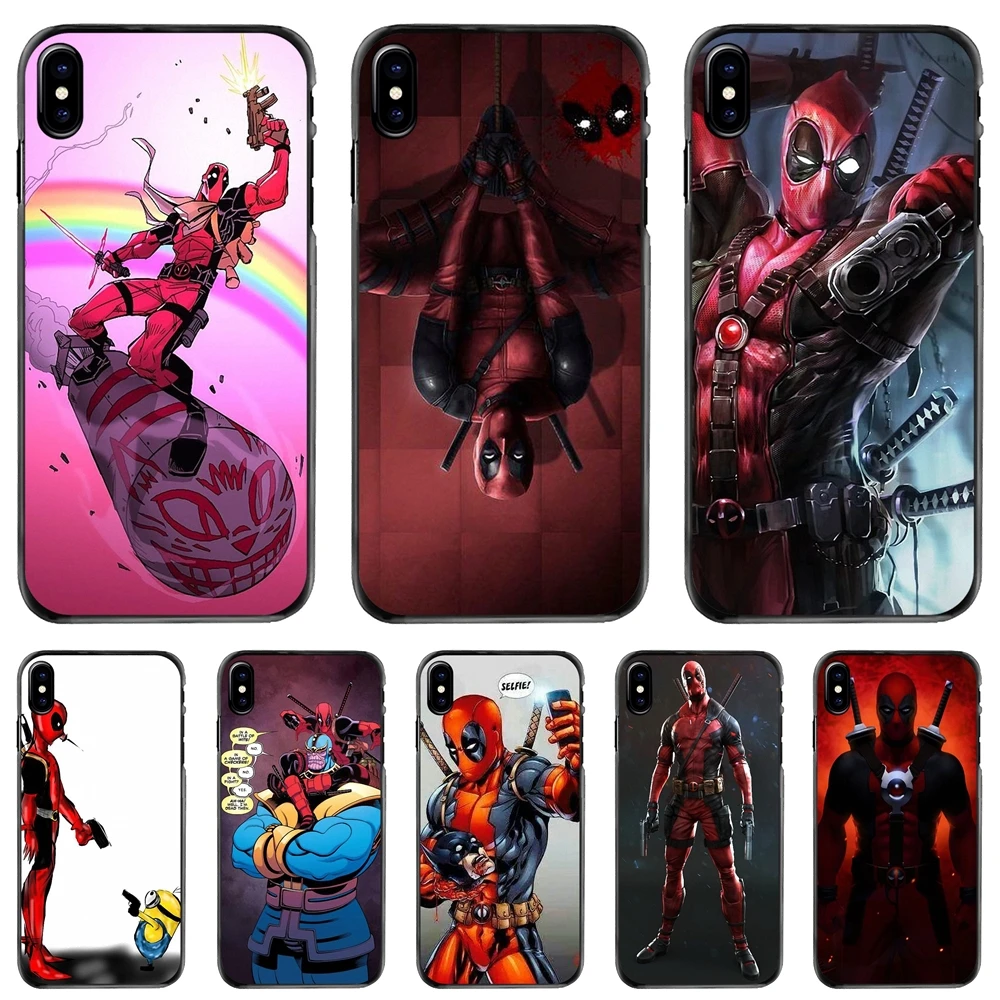 

Hard Case Cover For iPhone 11 12 13 14 Pro MAX Mini 5 5S SE 6 6S 7 8 Plus 10 X XR XS New Cute Marvel Avengers Superhero Deadpool