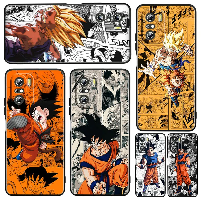 

Son Goku Dragon Ball For Xiaomi Redmi K50 Gaming Pro 5G 10 9 9A 9C 9T 8 7 6 4X TPU Soft Black Phone Case Fundas Capa Cover Coque