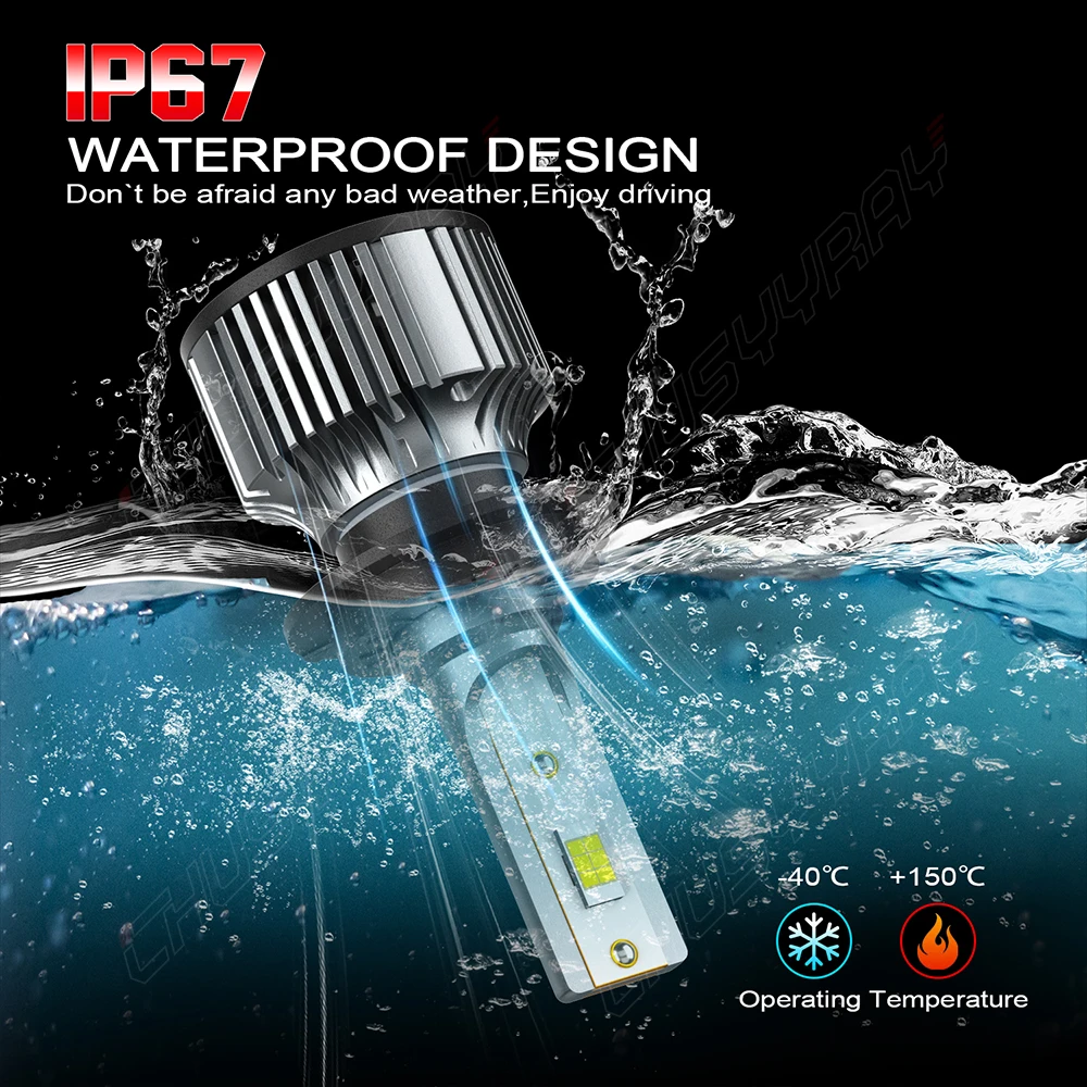 CHUSYYRAY 2PCS H4 H7 H11 Автомобильные фары Супер яркие светодиодные дальнего ближнего