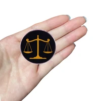 d0083 balance brooch maintain public order jewelry for womens clothing backpack scarf suit pins constellation badge gift