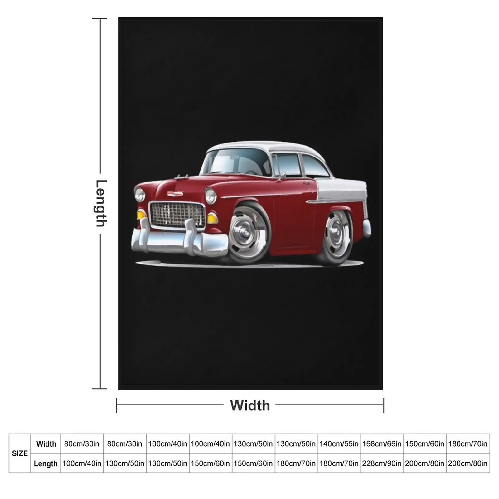 Плед Chevy Belair Maroon Car