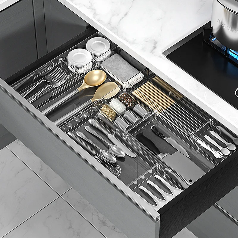 

The Kitchen Drawer Contains And Separates Japanese Chopsticks Knives Forks Cutlery Sorting Boxes Free Combination And Division