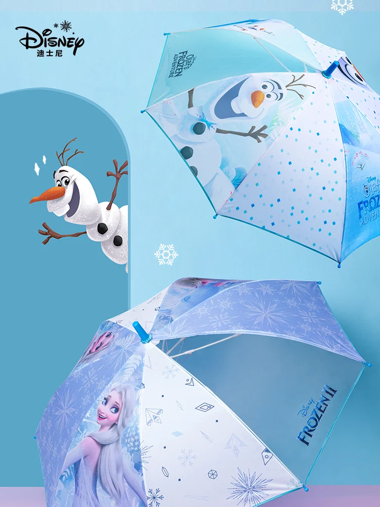 

Disney Children's Umbrella Girls' Kindergarten Transparent Automatic Long Handle Sun Umbrella Primary School Students Kids Boys