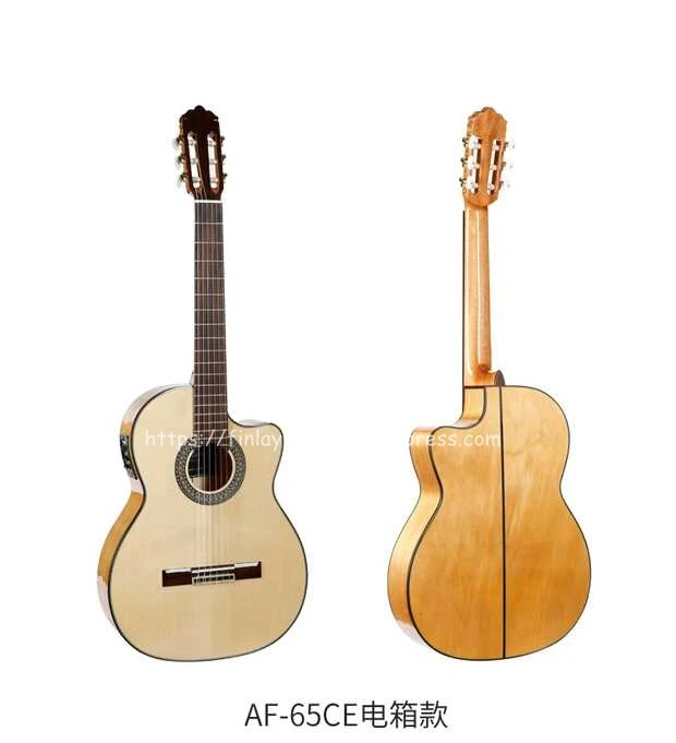 

39" Cutaway Electric Acoustic Flamenco guitar With Solid Spruce/Aguadze Body,Classical guitar With Pickup,scale 650mm,52mm nut