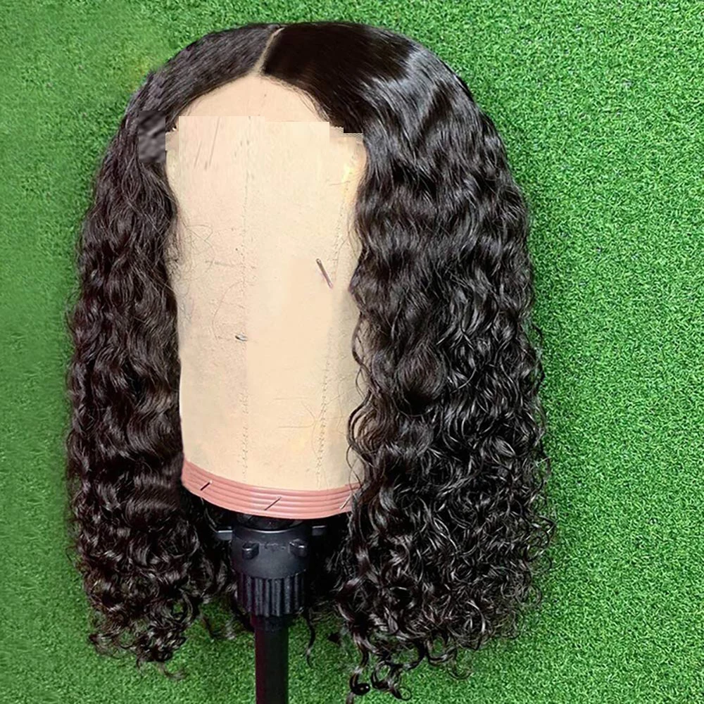 180%Density 26Inch Long Kinky Curly Synthetic Lace Front Wig For Black Women With Baby Hair High Temperatur Fiber Hair Daily Wig