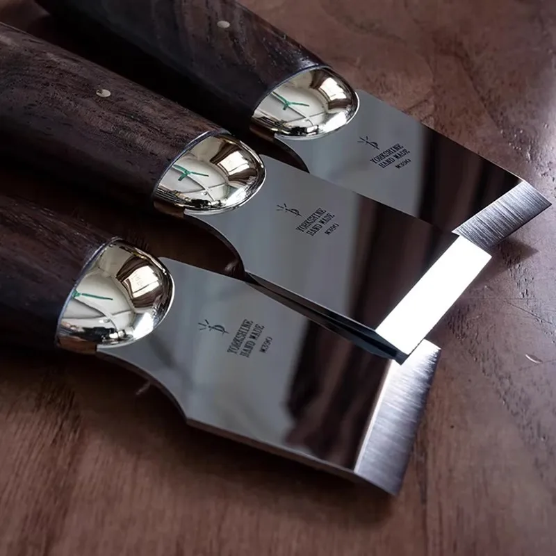 Нож для резки кожи YORKSHINE M390/440C ручка из стали и дерева инструмент ручной работы в