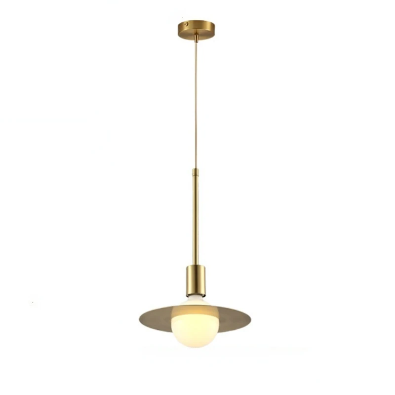 Nordic Light luxury copper pendant lights bedroom hanging lamp living room decoration restaurant light spherical shade | Лампы и