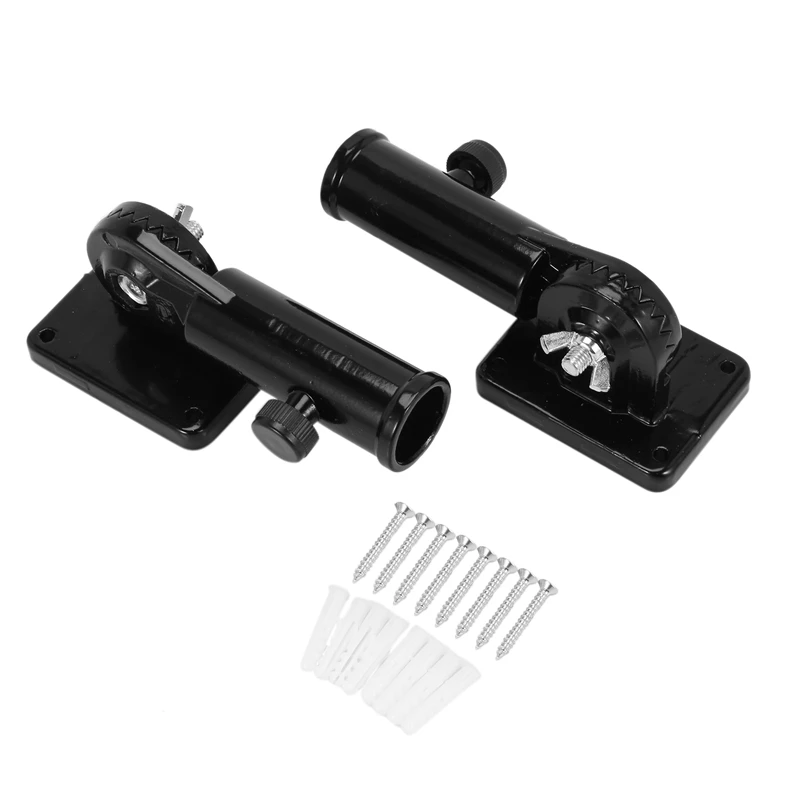 

3 комплекта, 2 в 1, многофункциональный регулируемый держатель для флага из алюминия для любых погодных условий, ветростойкий (черный)